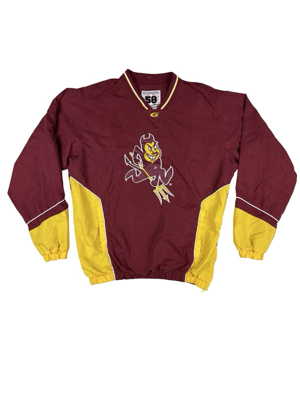 Arizona State University Maroon ASU Sun Devils Pullover Jumper Windbreaker Small