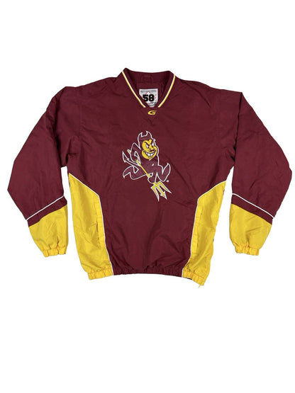 Arizona State University Maroon ASU Sun Devils Pullover Jumper Windbreaker Small