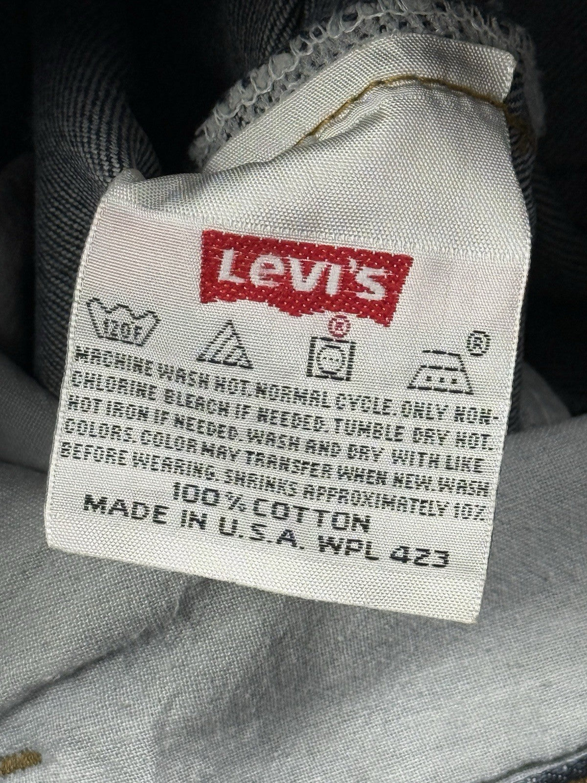 Levi's 501 Vintage 90's Blue Denim Straight Leg Jeans 29W 34L Made in USA