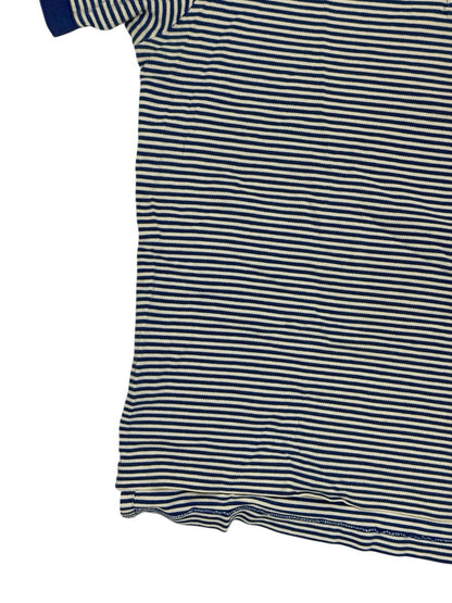 Polo Ralph Lauren Blue Striped Y2K Polo Top Large