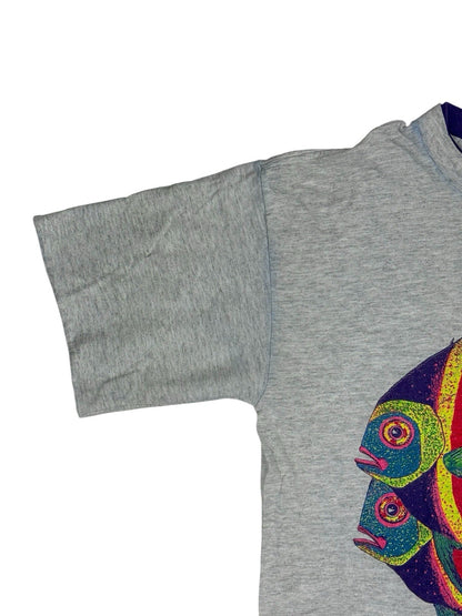 Vintage Chicago Aquarium Grey Novelty Tourist Print Top Large