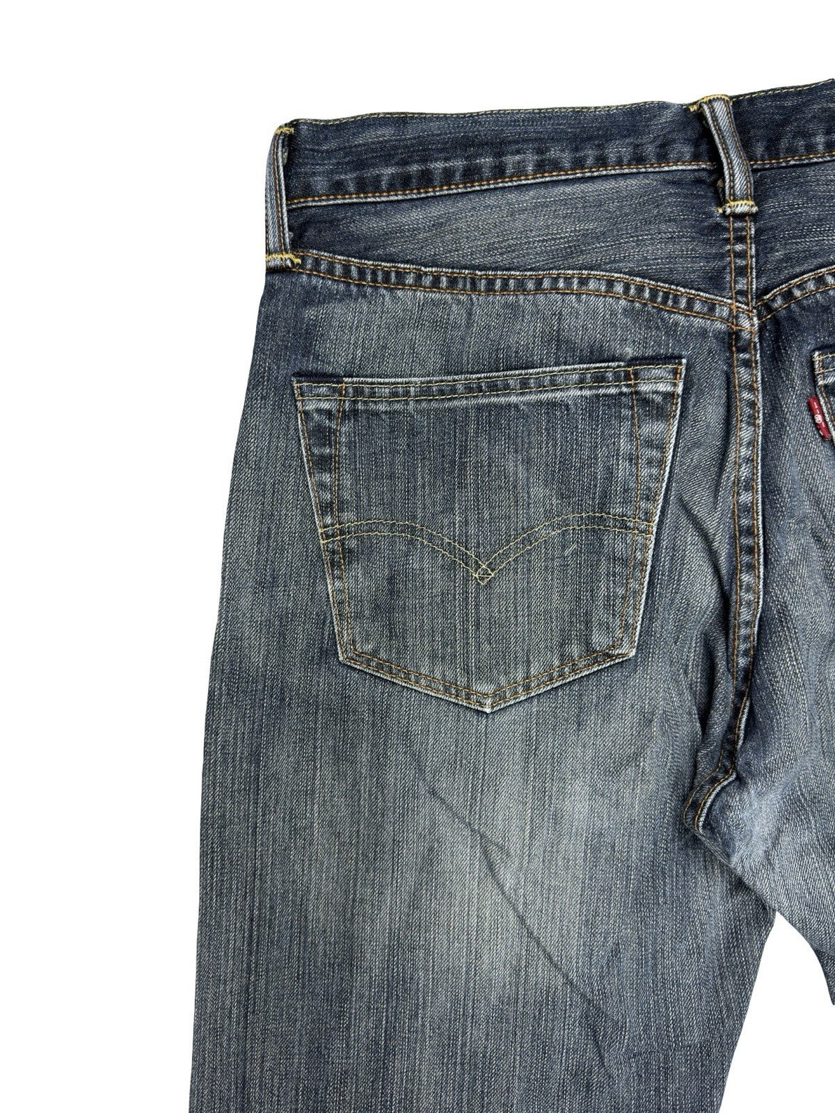Levi's 501 Blue Straight Fit Button Fly Denim Jeans 32W 32L
