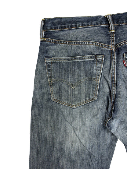 Levi's 501 Blue Straight Fit Button Fly Denim Jeans 32W 32L