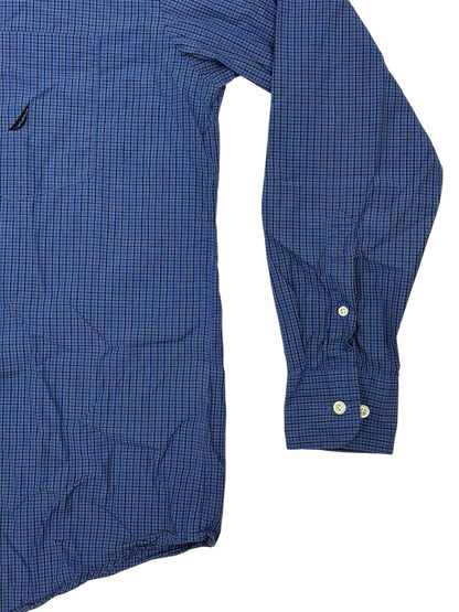 Nautica Blue Check Collared Shirt Medium