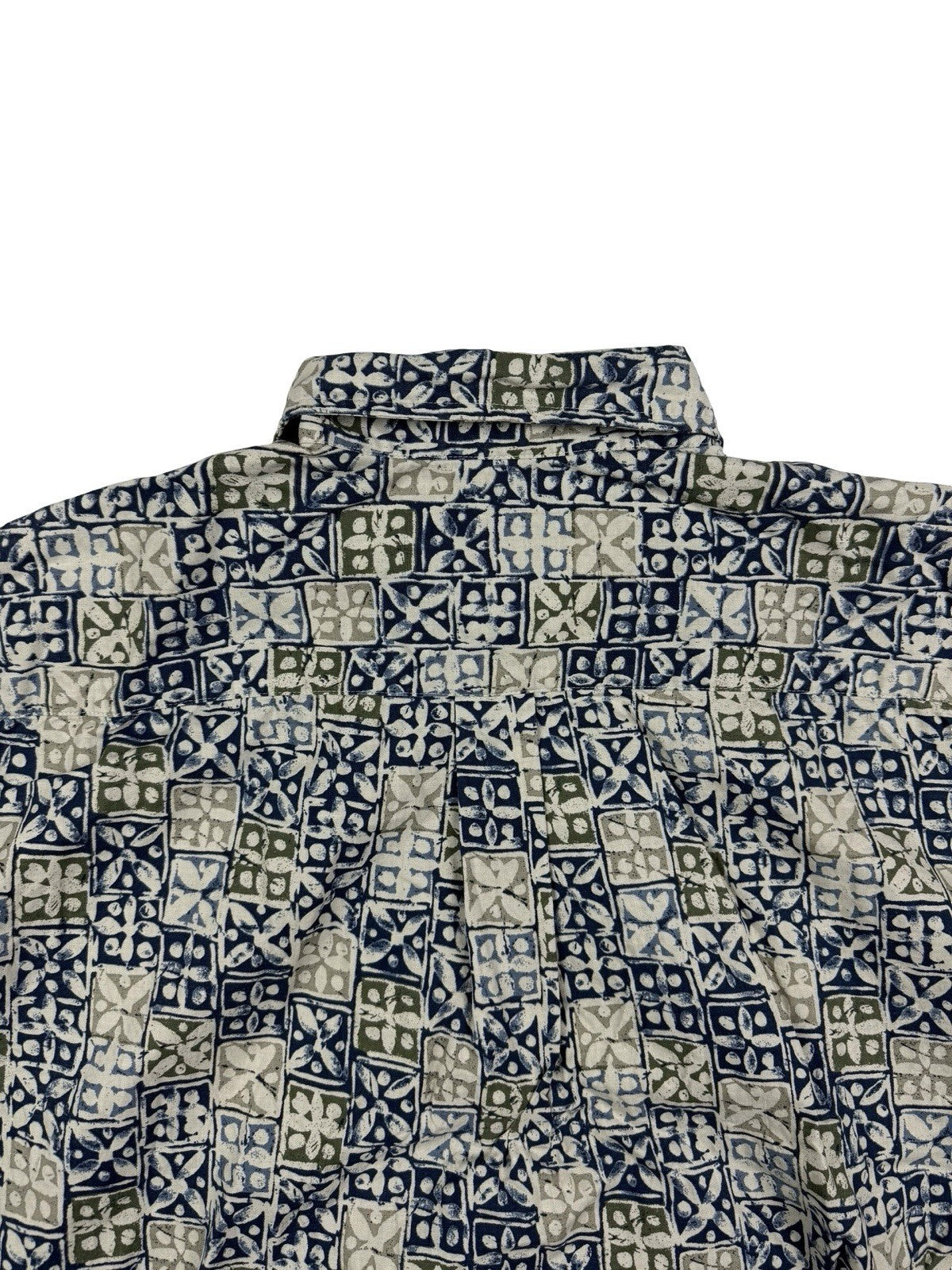 David Taylor Retro Multicolour Floral Pattern Short Sleeve Cotton Shirt Large