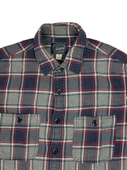 J Crew Retro Blue Plaid Slim Fit Collared Shirt Small