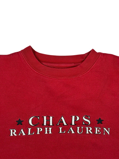 Chaps Ralph Lauren Red Retro Jumper Medium