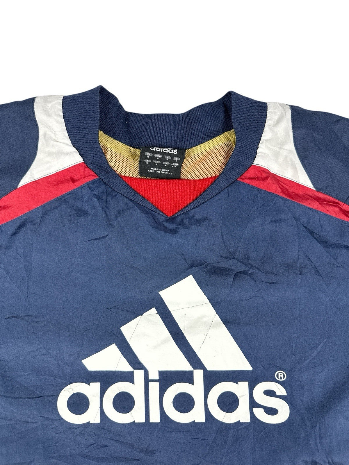 Adidas Blue Vintage Japanese Line Pull Over Track Top Small