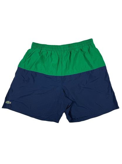 Lacoste Blue Retro Lined Nylon Sport Shorts Large