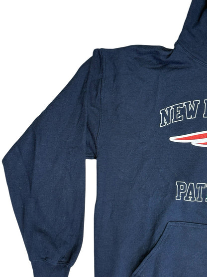 NFL New England Patriots Blue Printed American Football Hoodie Medium