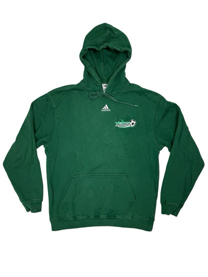 Adidas Green Embroidered Football Hoodie Small