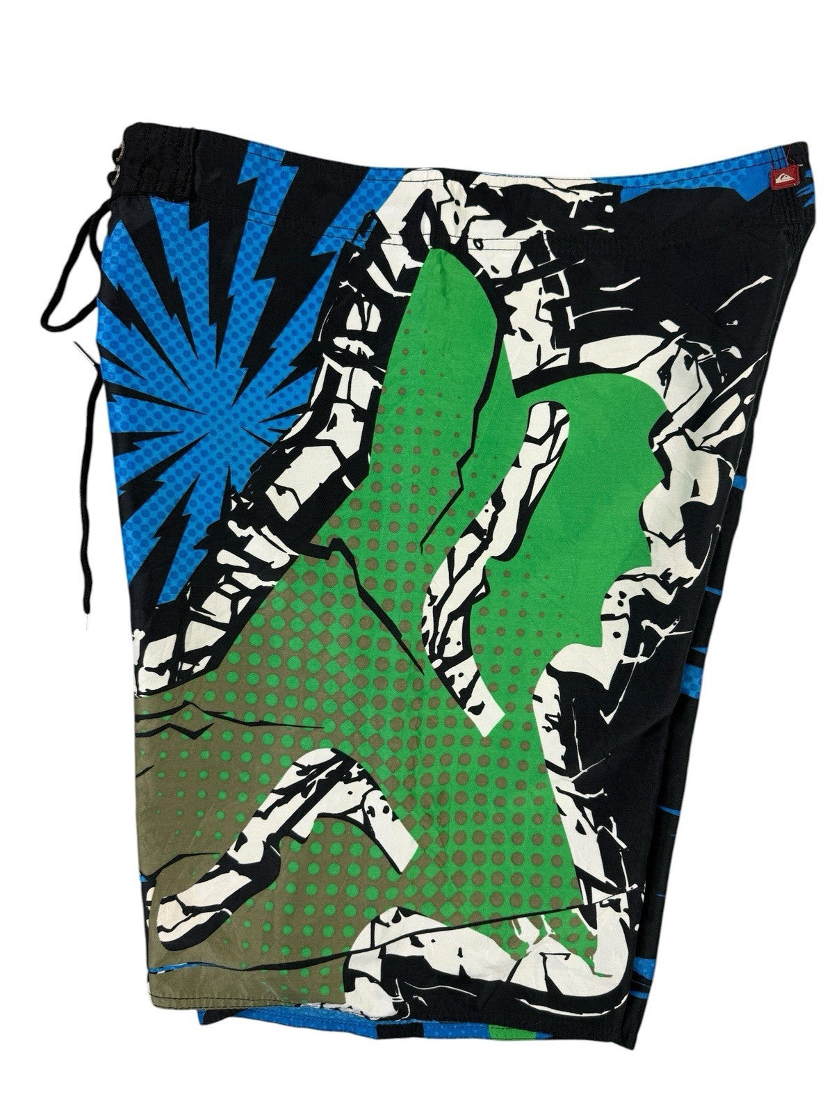 Quiksilver Retro Y2K Crazy Fox Pattern Board Swim Shorts 34W Large