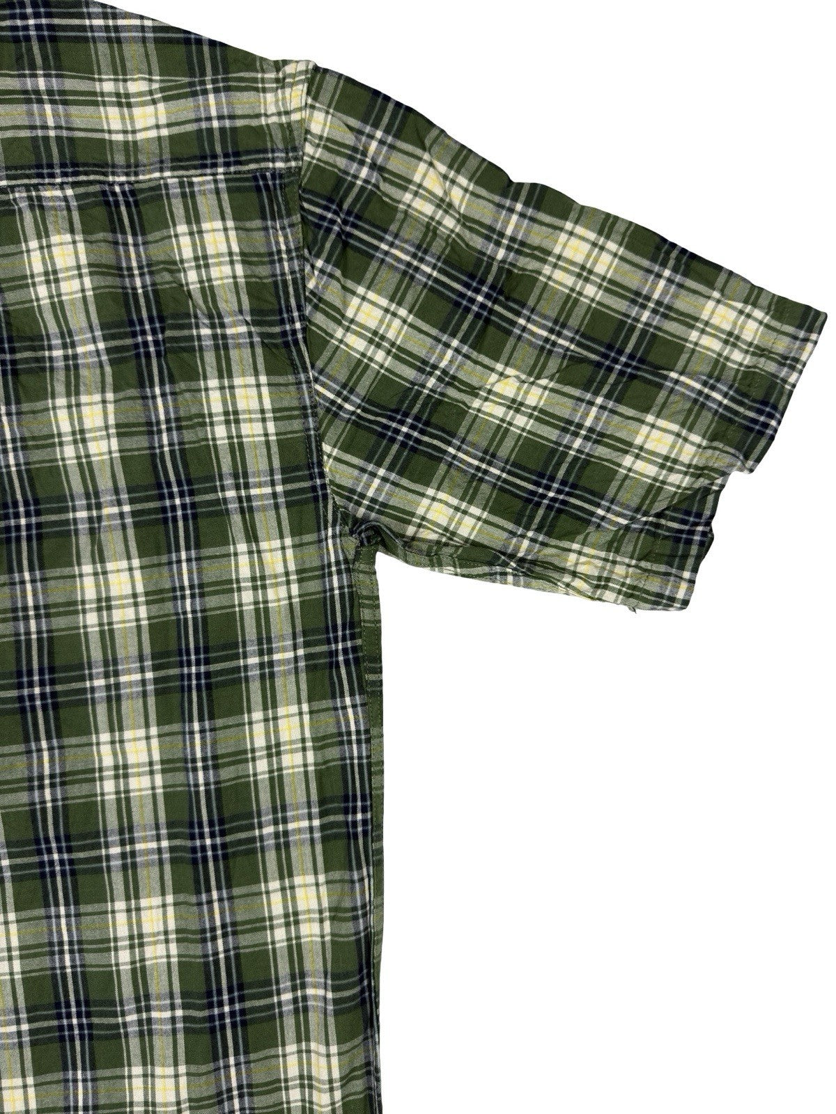 Carhartt Green Plaid Cotton Short Sleeve Flannel Shirt Small