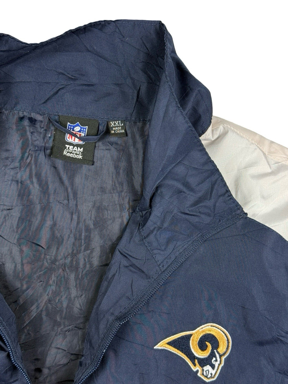 Reebok NFL Team Apparel LA Rams Sports Illustrated Zip Windbreaker Jacket 2XL