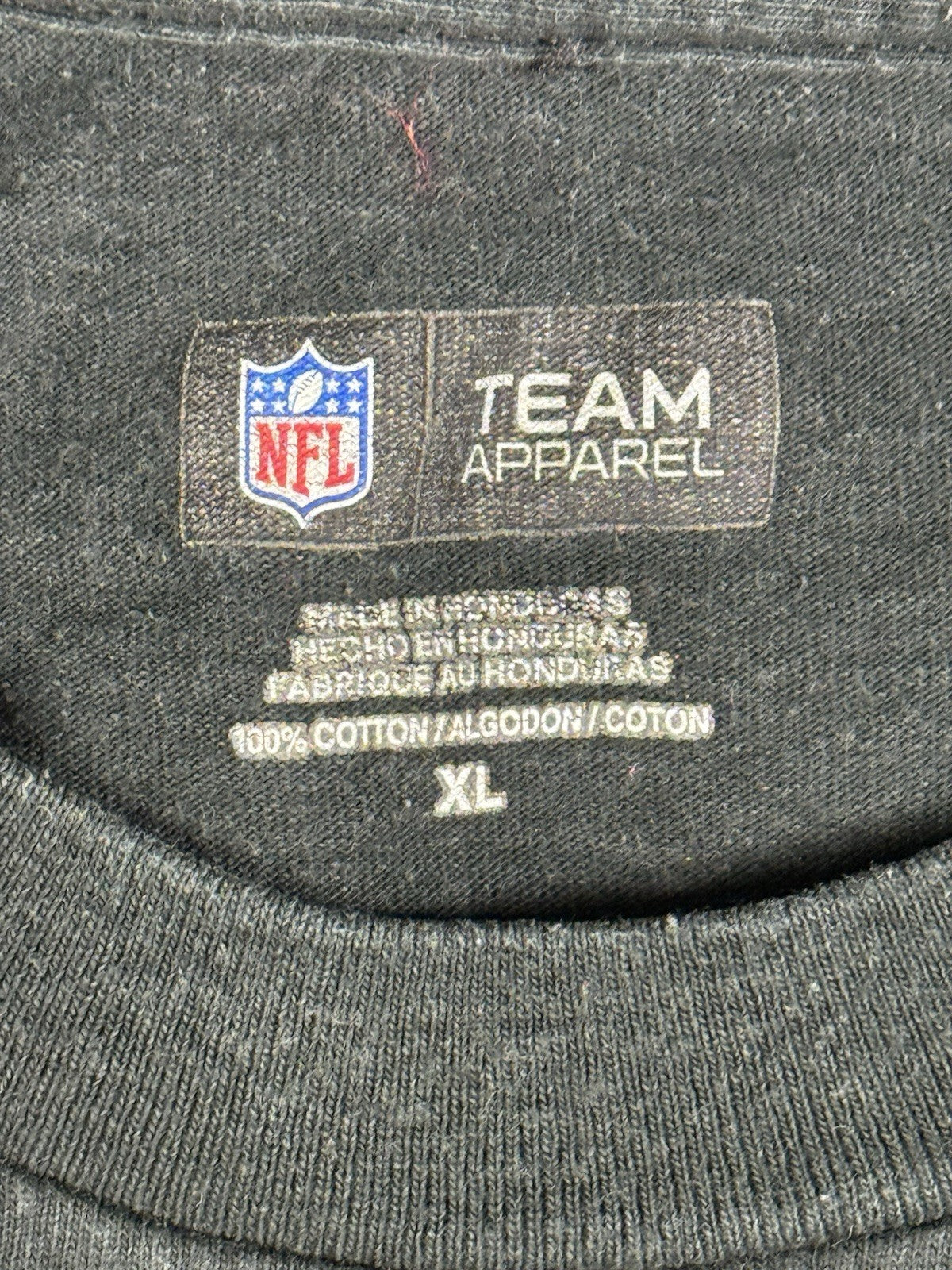 NFL Team Apparel Black Pittsburgh Steelers Long Sleeve Cotton Top XL