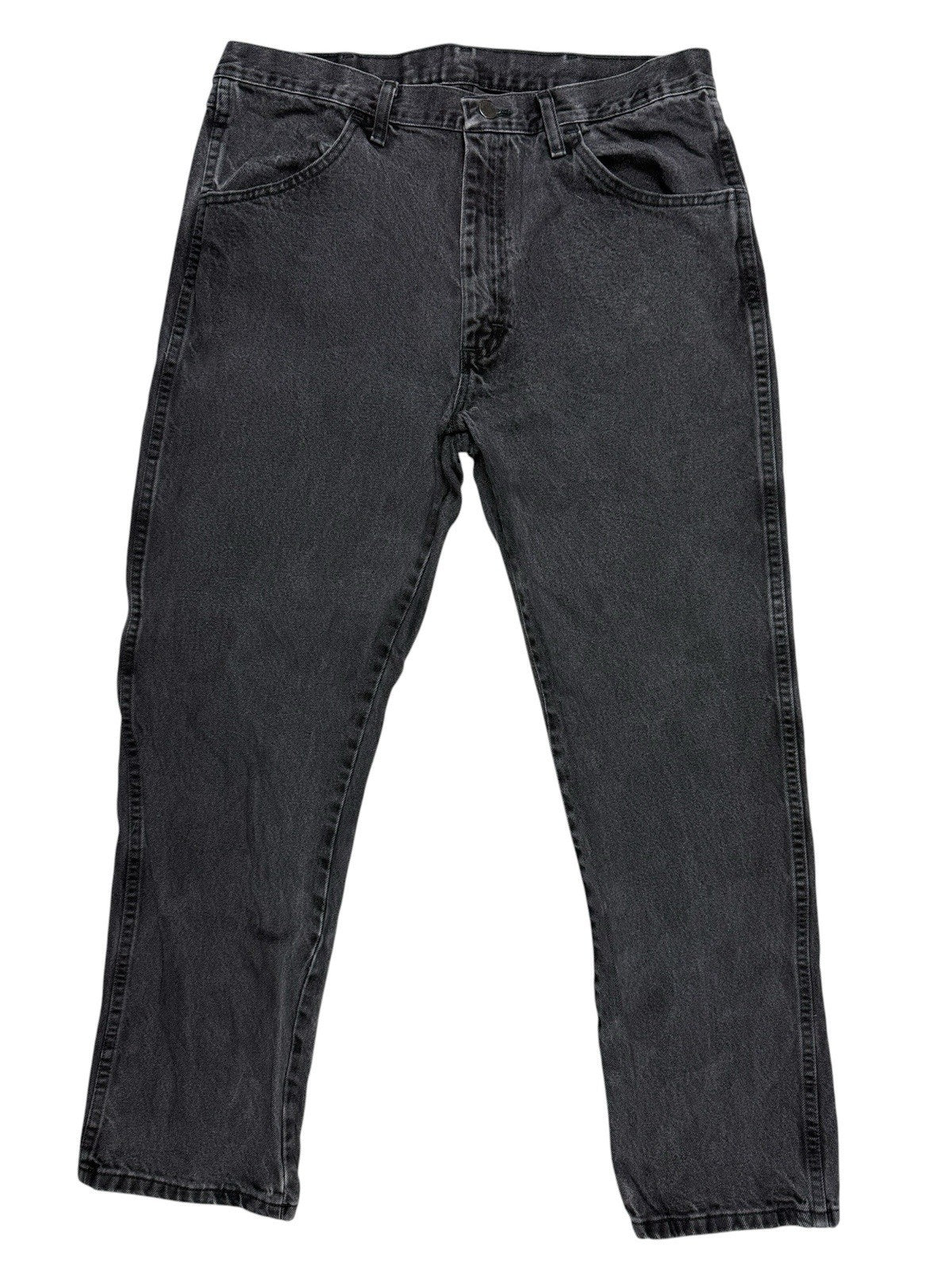 Rustler Faded Black Vintage Straight Leg Denim Jeans 36W 30L