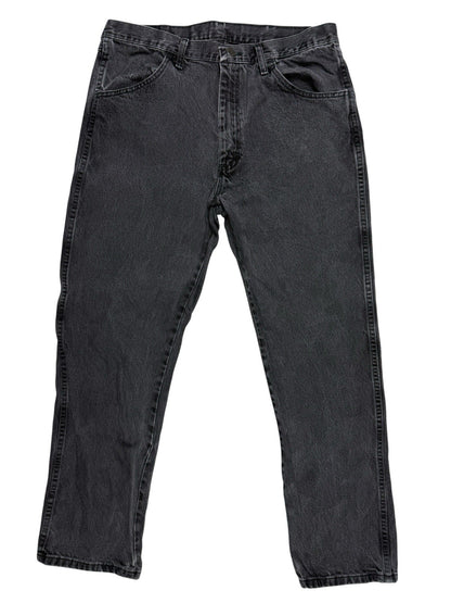 Rustler Faded Black Vintage Straight Leg Denim Jeans 36W 30L
