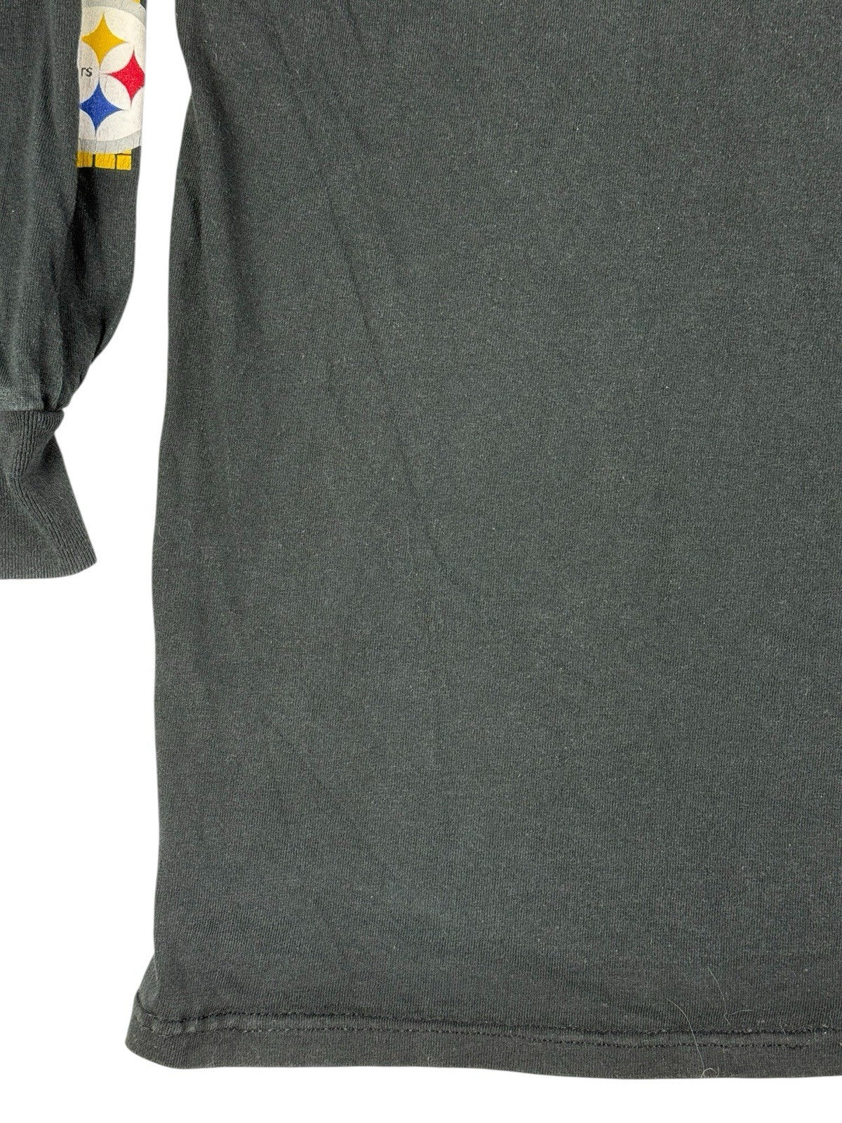 NFL Team Apparel Black Pittsburgh Steelers Long Sleeve Cotton Top XL