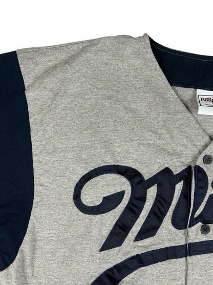Miller Lite Grey Retro Baseball Jersey XL