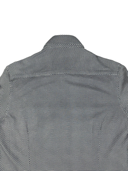 Victor Emmanuel White/Blue Stripe Pattern Stretch Shirt Small (15in Collar)