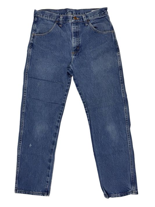 Rustler Wrangler Regular Fit Straight Leg Blue Denim Jeans 32W 30L
