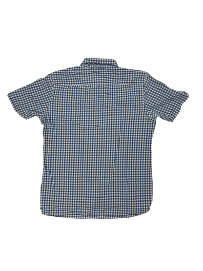 Tommy Hilfiger Blue Check Custom Fit Short Sleeve Shirt Medium