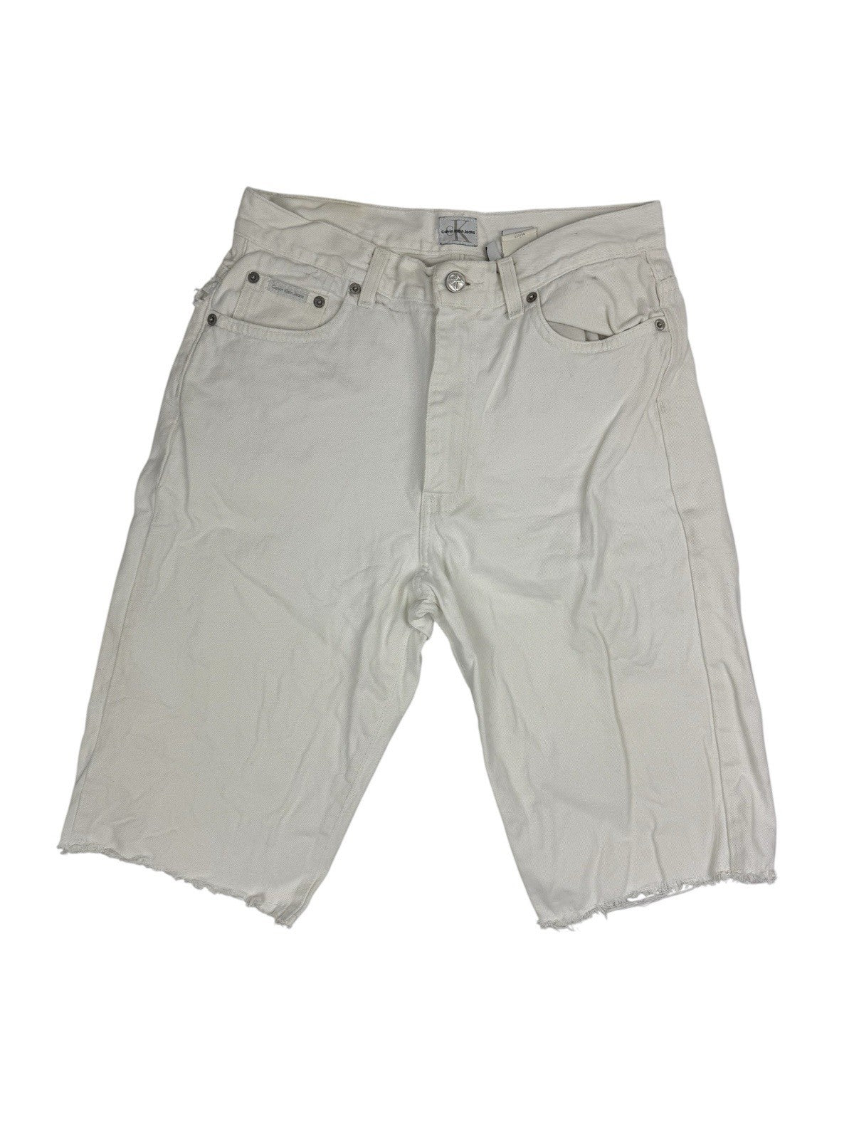 Calvin Klein White Cut Off Jean Shorts Size 10 (28W)