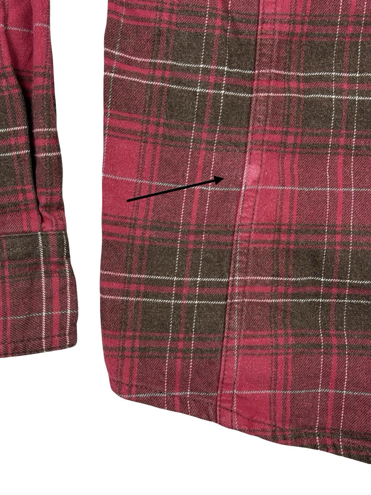 Carhartt Red Plaid Flannel Button Stretch Shirt Womens Small