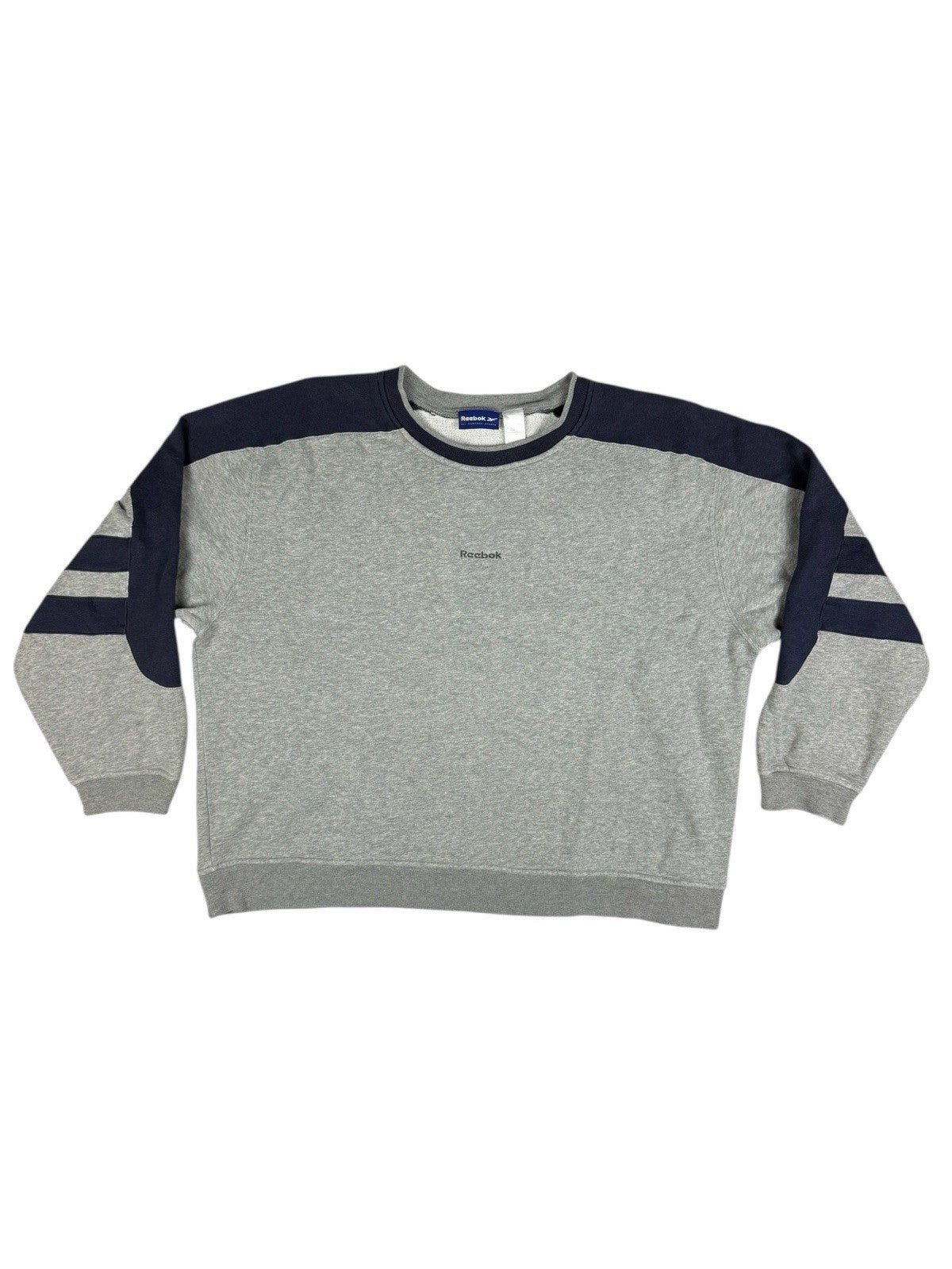 Reebok Retro Grey Embroidered Jumper 2XL