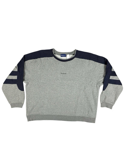 Reebok Retro Grey Embroidered Jumper 2XL