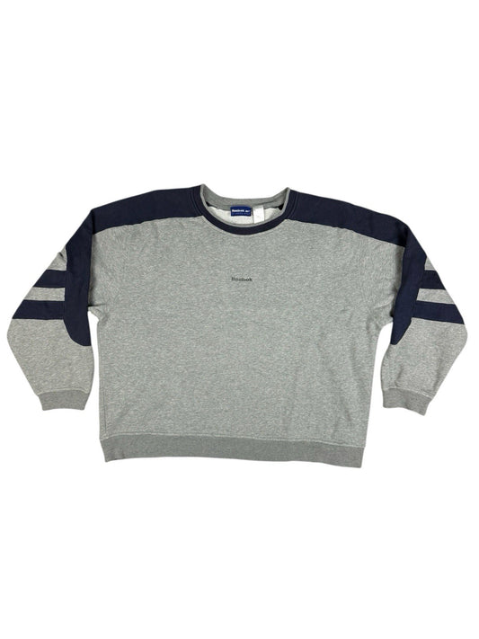 Reebok Retro Grey Embroidered Jumper 2XL