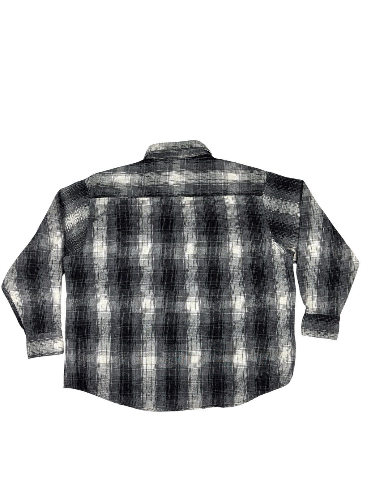 Hickory Shirt Retro Grey Plaid Pearl Snap Western Shirt 2XL