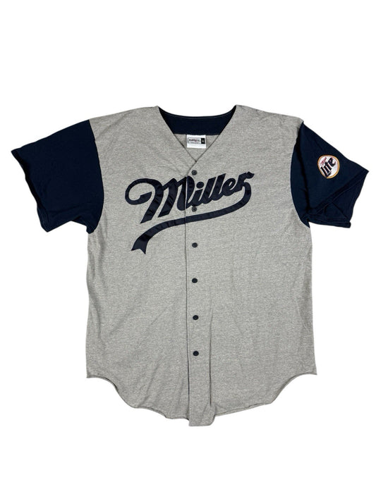 Miller Lite Grey Retro Baseball Jersey XL