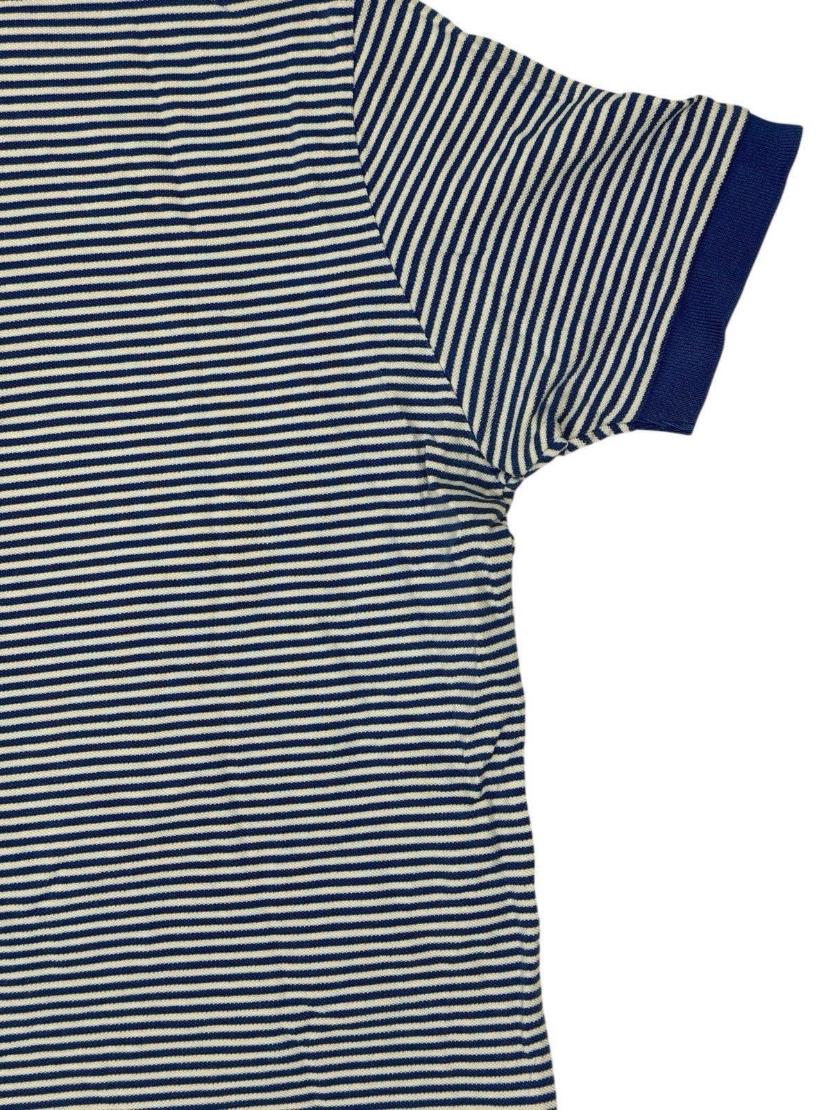 Polo Ralph Lauren Blue Striped Y2K Polo Top Large