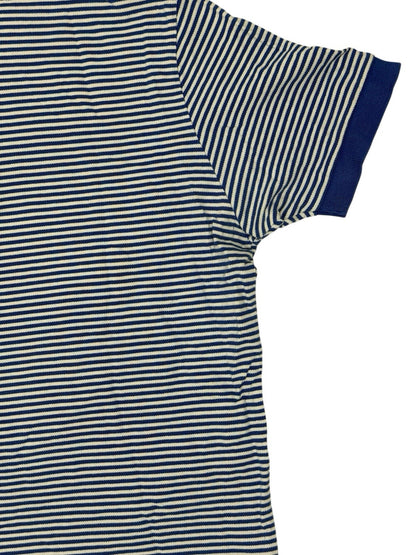 Polo Ralph Lauren Blue Striped Y2K Polo Top Large