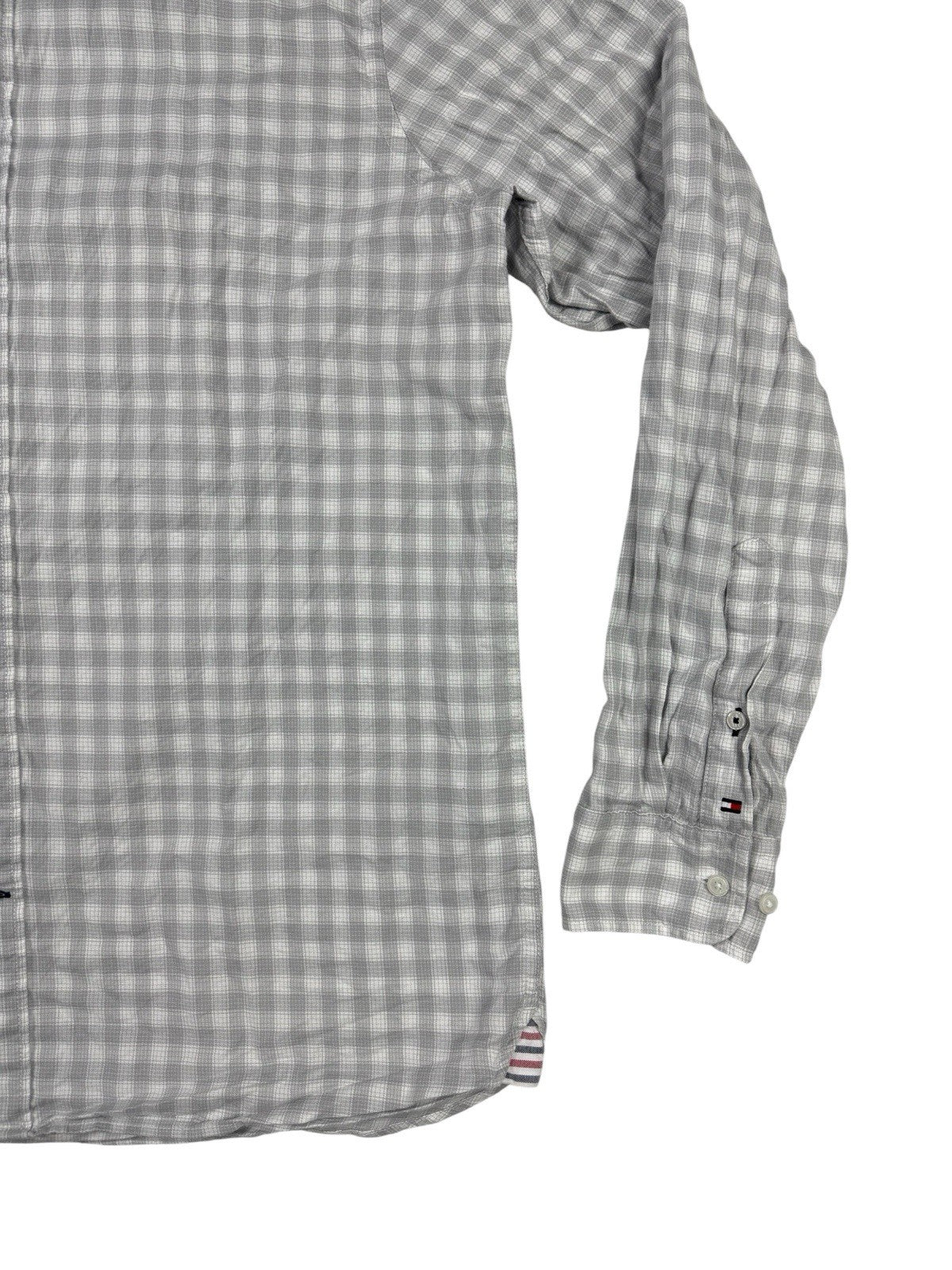 Tommy Hilfiger Grey  Plaid Check Button Up Shirt XL