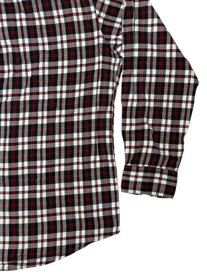 Chaps Retro Red Plaid Cotton Button Up Collared Shirt XL