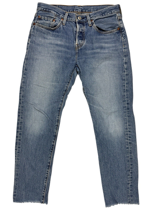 Levi's 501 Mid Wash Blue Straight Leg Denim Jeans 27W 28L