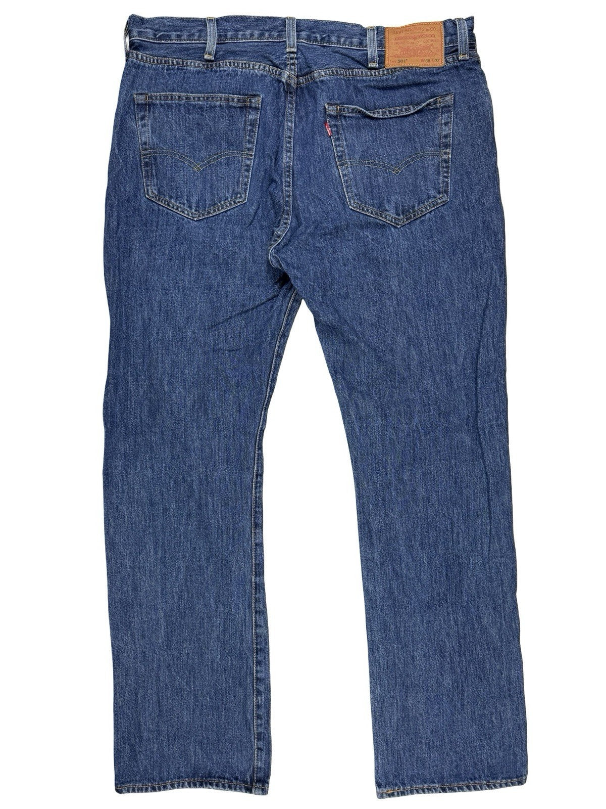 Levi's 501 Blue Straight Leg Denim Jeans 38W 32L
