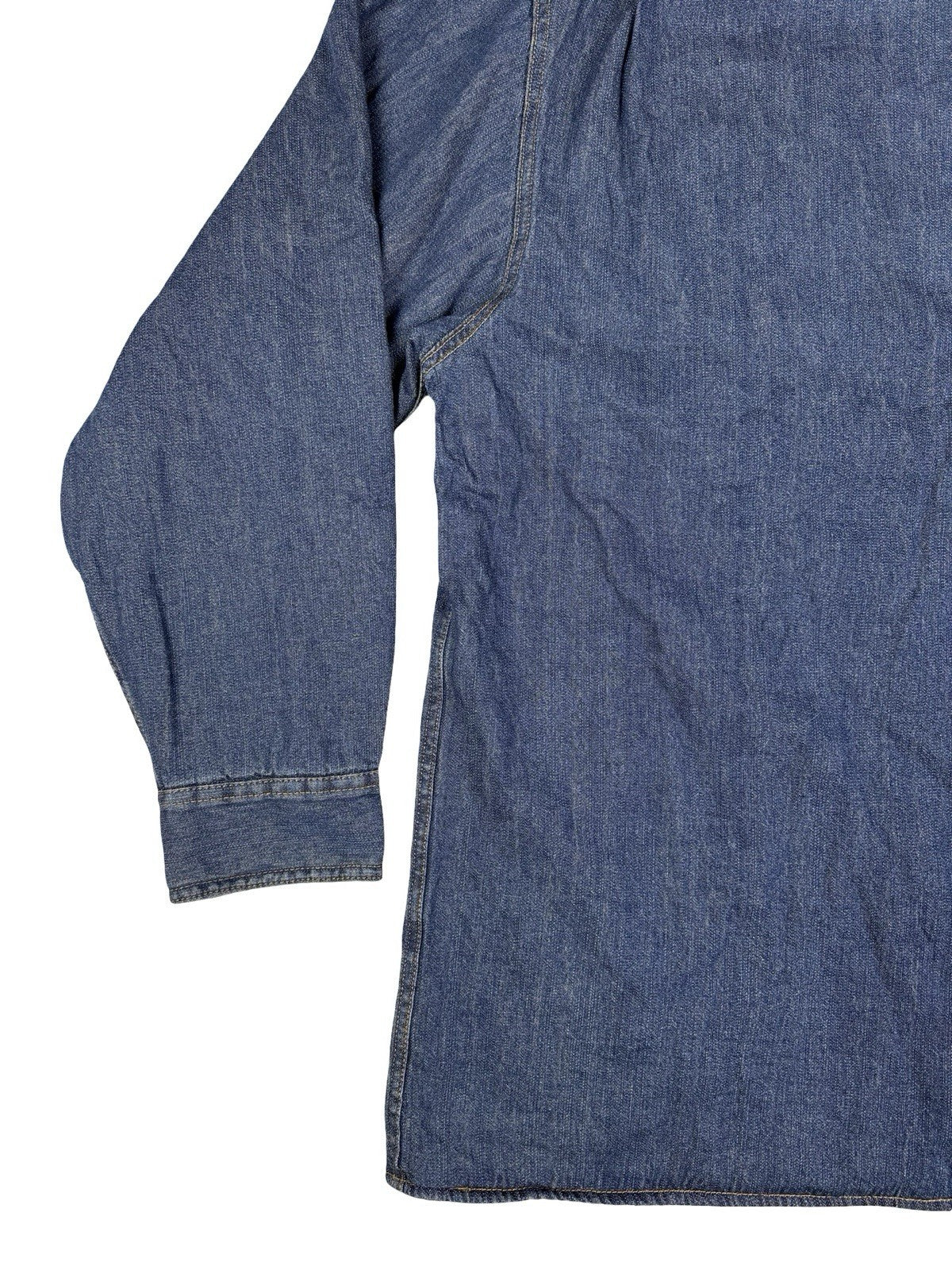 Levi's Blue Sherpa Fleece Lined Haywood Denim Button Shirt Jacket Large