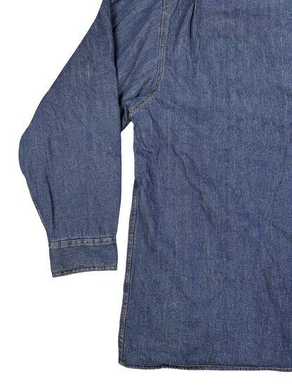 Levi's Blue Sherpa Fleece Lined Haywood Denim Button Shirt Jacket Large