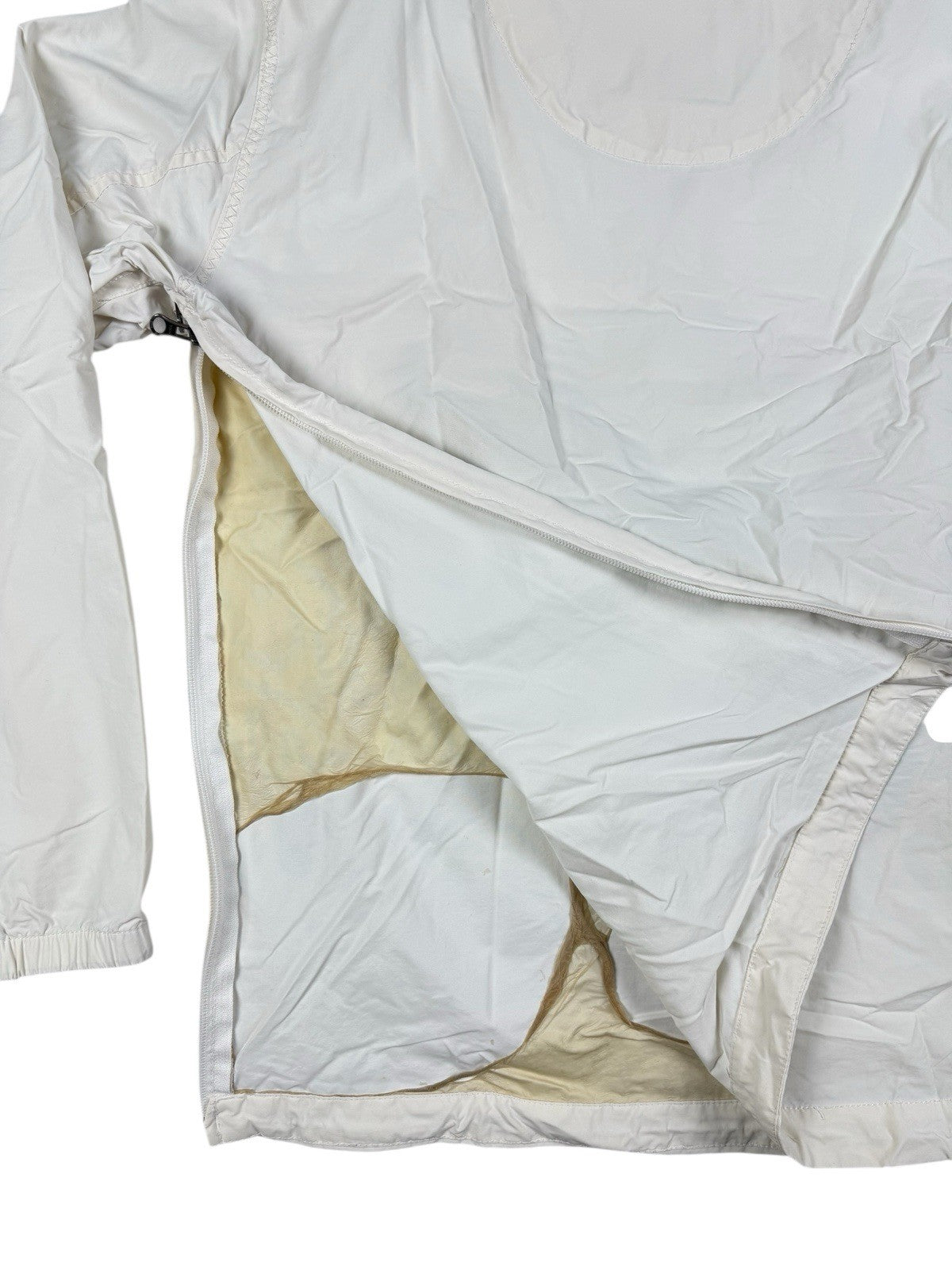 Napapijri Geographic White Retro 1/4 Zip Hooded Anorak Jacket Small