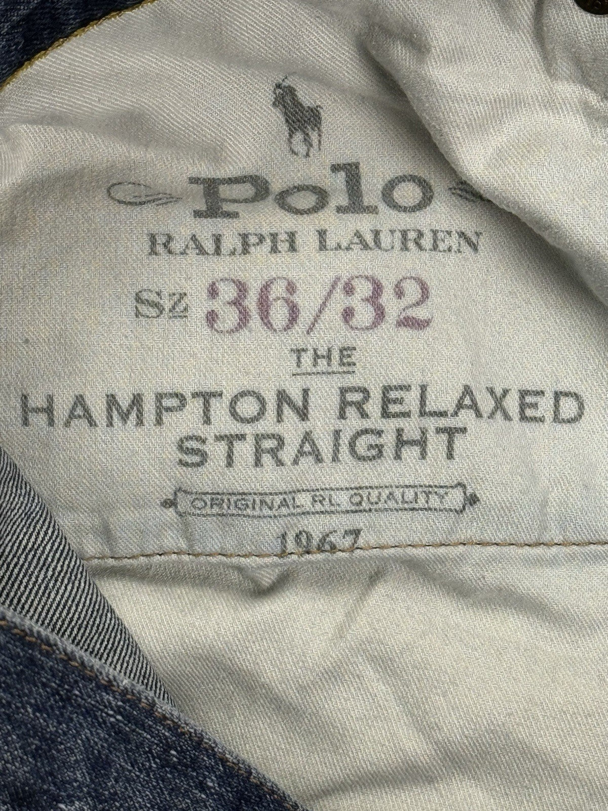 Polo Ralph Lauren Blue Hampton Relaxed Straight Denim Jeans 36W 32L
