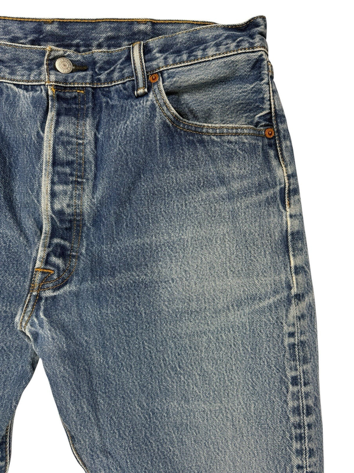 Levis Mid Blue Straight Leg Denim Jeans 38W 30L