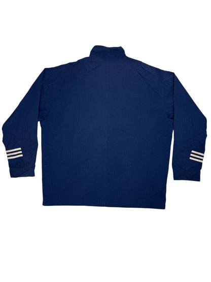 Adidas Vintage Blue Zip Lined Jacket Large