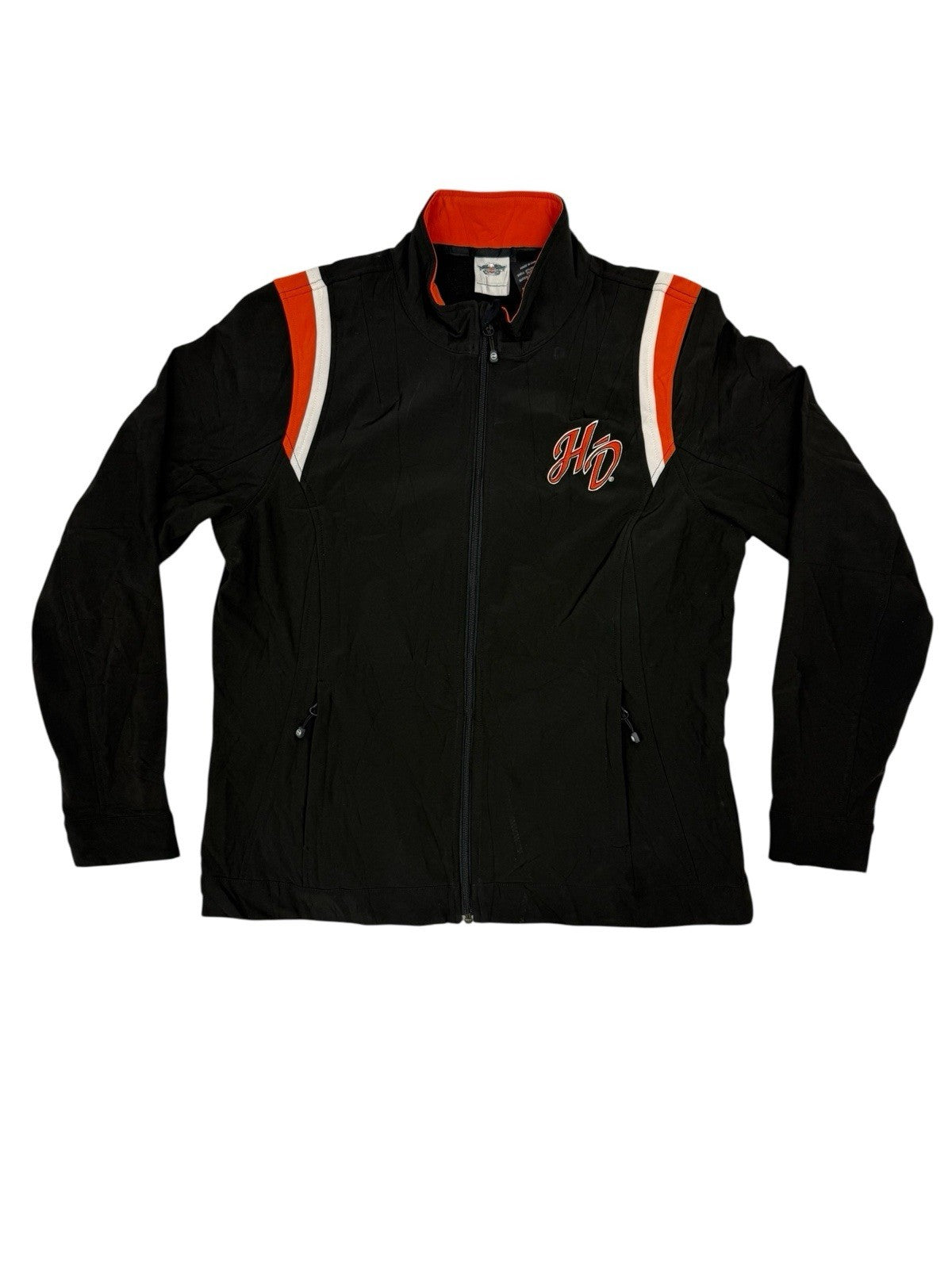 Harley Davidson Black Softshell Embroidered Zip Jacket XL
