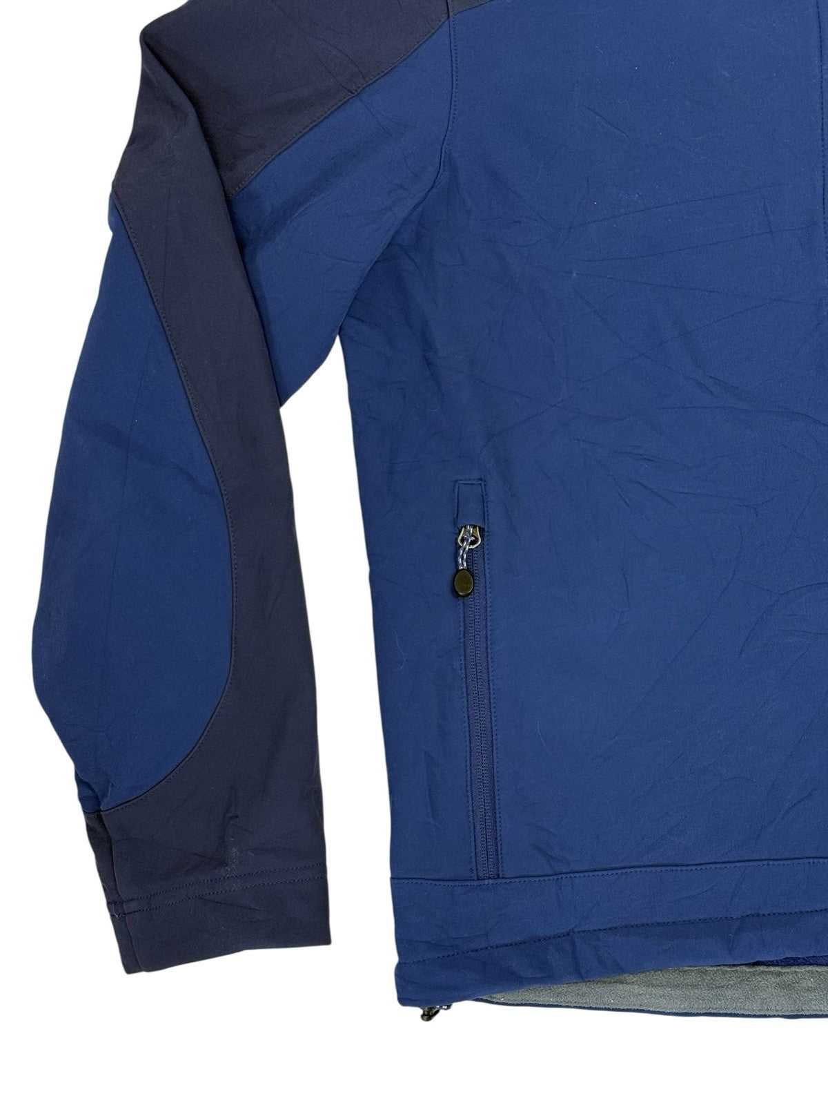 LL Bean Blue Softshell Fleece Jacket Medium