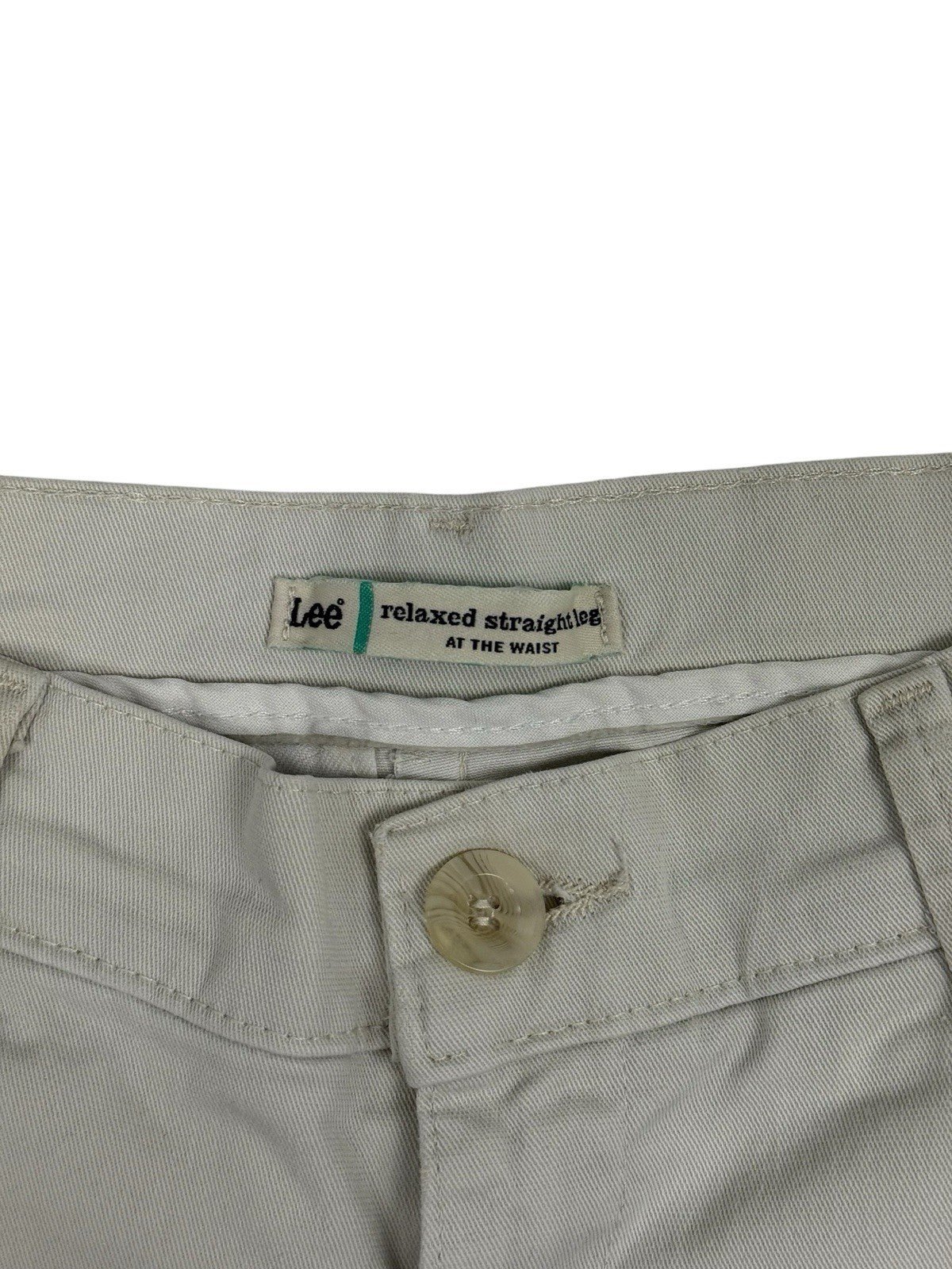 Lee Cream Relaxed Straight Fit Chino Trousers 30W 30L