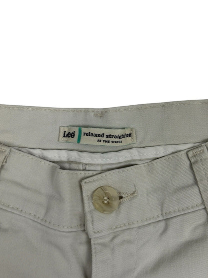 Lee Cream Relaxed Straight Fit Chino Trousers 30W 30L