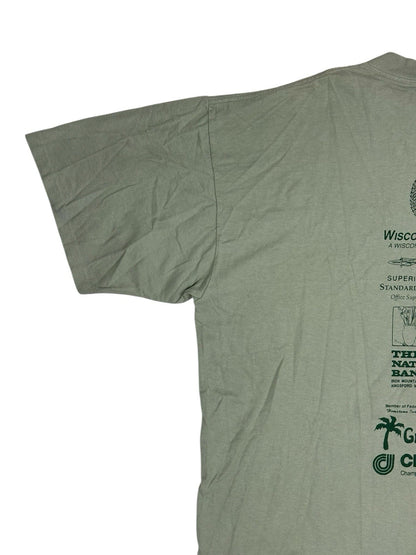 Vintage Green Cotton Michigan Triathlon '97 Americana Top XL